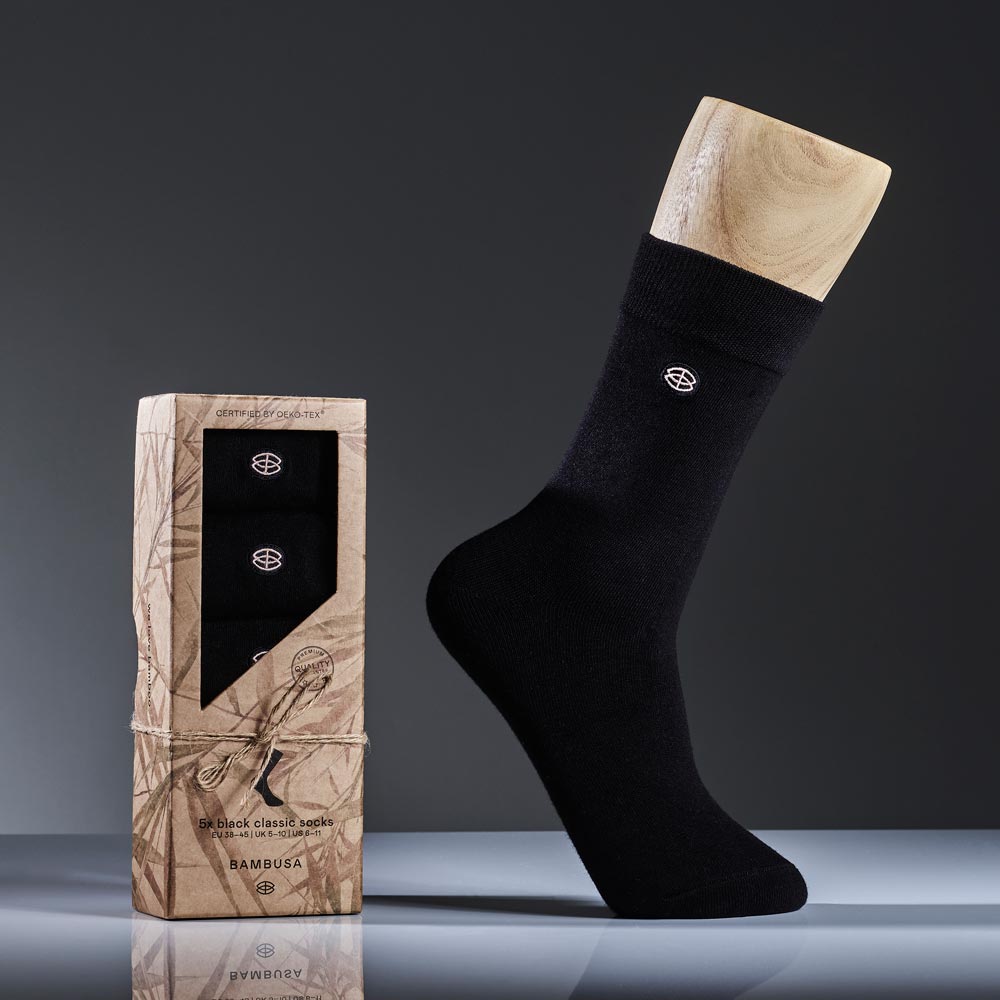 Sorte klassiske sokker | Bambusa